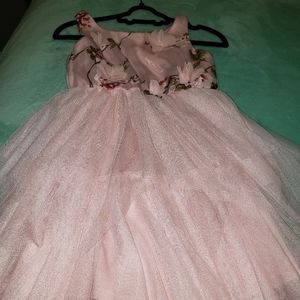 Zunie Little Girls Pink Floral Dress Aize 4T